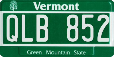 VT license plate QLB852