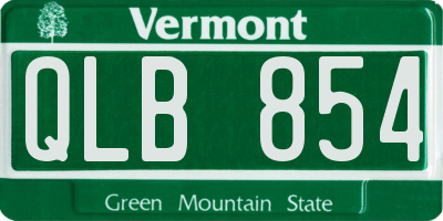 VT license plate QLB854