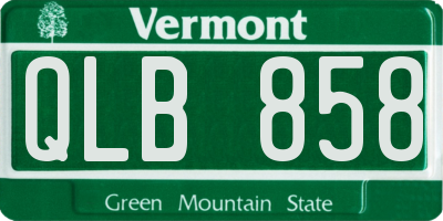 VT license plate QLB858