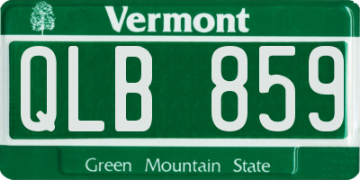 VT license plate QLB859