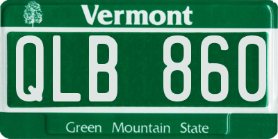 VT license plate QLB860