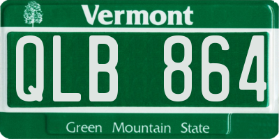 VT license plate QLB864