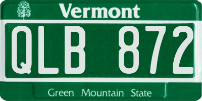 VT license plate QLB872