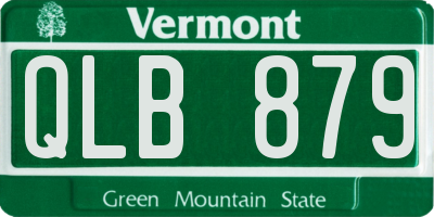 VT license plate QLB879