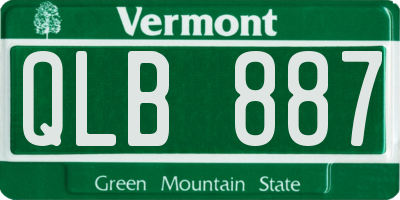 VT license plate QLB887