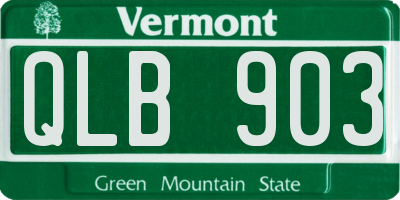 VT license plate QLB903