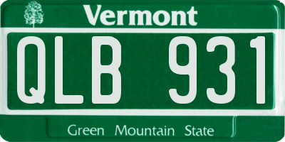 VT license plate QLB931