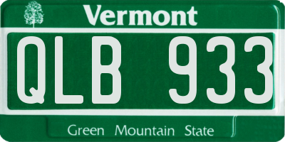 VT license plate QLB933