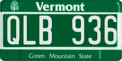 VT license plate QLB936