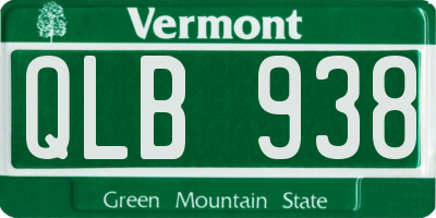 VT license plate QLB938