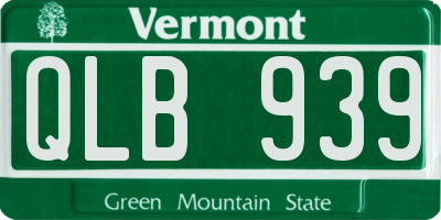 VT license plate QLB939