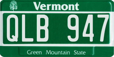 VT license plate QLB947