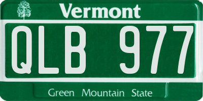 VT license plate QLB977