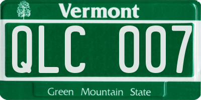 VT license plate QLC007