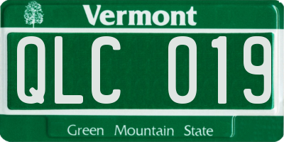 VT license plate QLC019