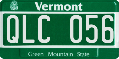 VT license plate QLC056