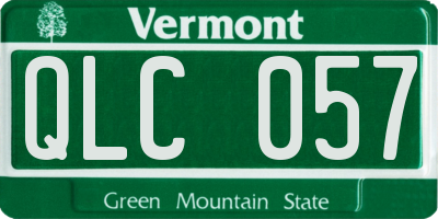 VT license plate QLC057
