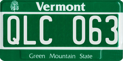 VT license plate QLC063