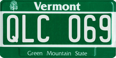 VT license plate QLC069