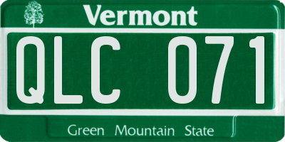 VT license plate QLC071