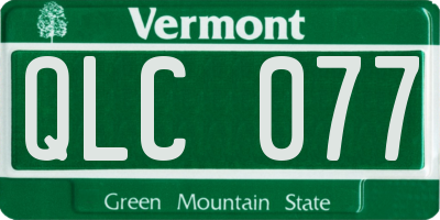 VT license plate QLC077