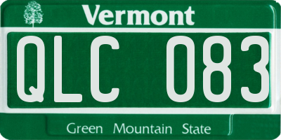 VT license plate QLC083