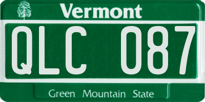 VT license plate QLC087