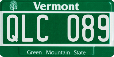 VT license plate QLC089