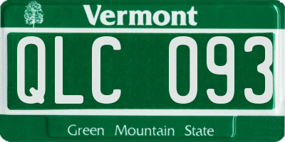 VT license plate QLC093