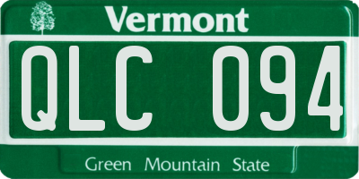 VT license plate QLC094