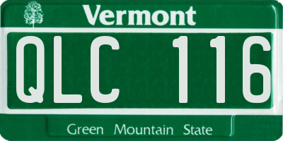 VT license plate QLC116