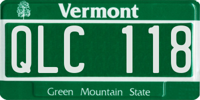 VT license plate QLC118