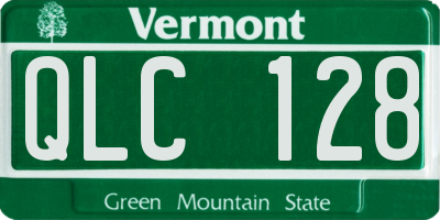 VT license plate QLC128