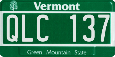 VT license plate QLC137