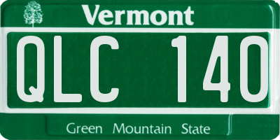 VT license plate QLC140
