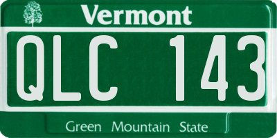 VT license plate QLC143