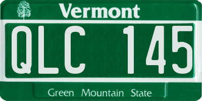 VT license plate QLC145