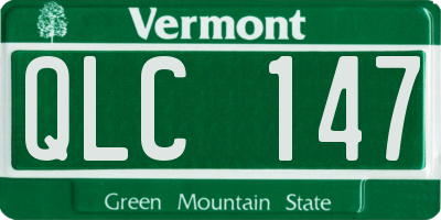 VT license plate QLC147
