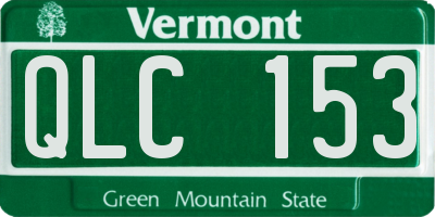VT license plate QLC153