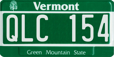 VT license plate QLC154