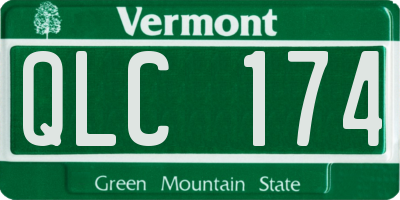 VT license plate QLC174