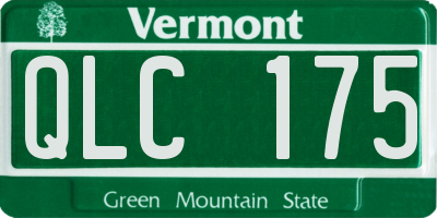 VT license plate QLC175