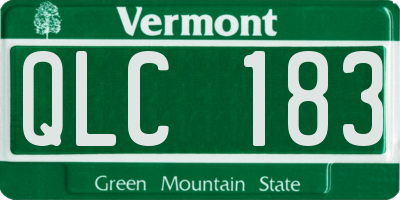 VT license plate QLC183