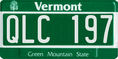 VT license plate QLC197
