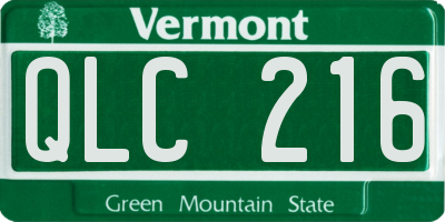 VT license plate QLC216