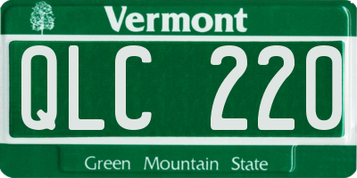 VT license plate QLC220