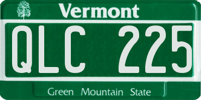 VT license plate QLC225