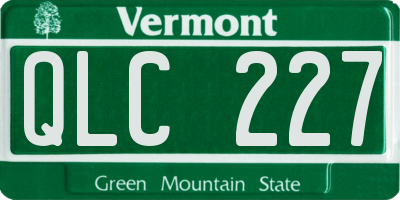 VT license plate QLC227