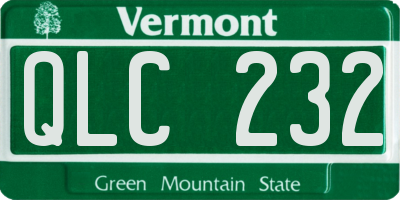 VT license plate QLC232
