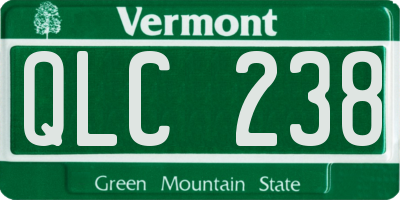 VT license plate QLC238